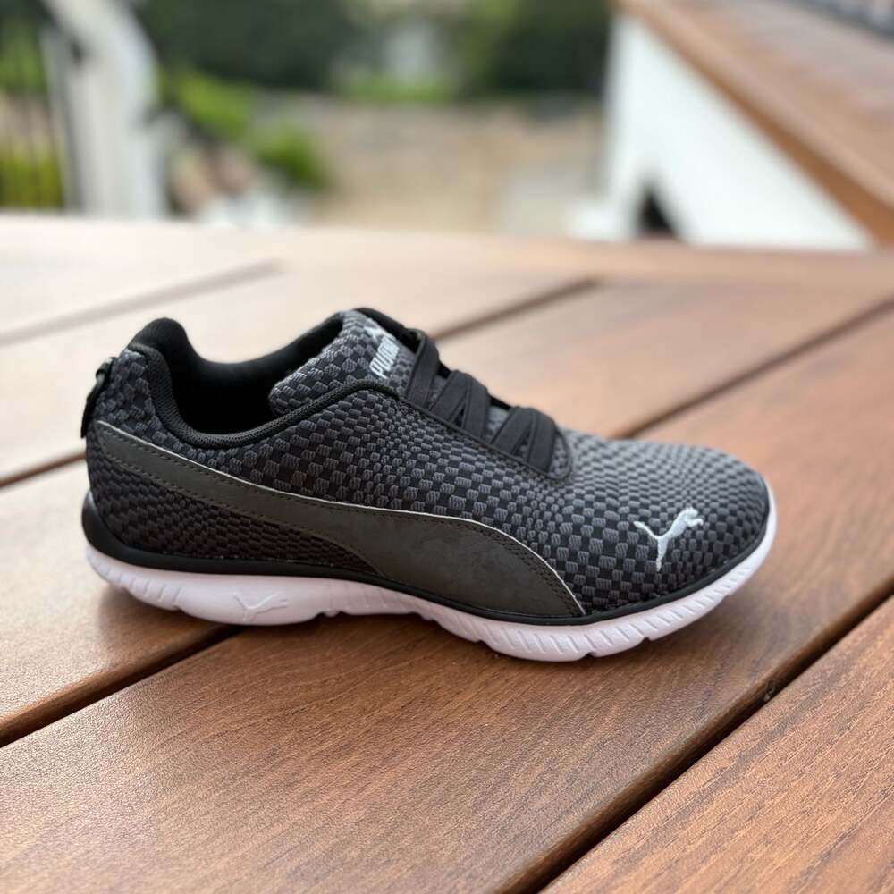 NWT Puma Fashin Alt Illusion Women's Sneakers Black Silver SoftFoam Size 7